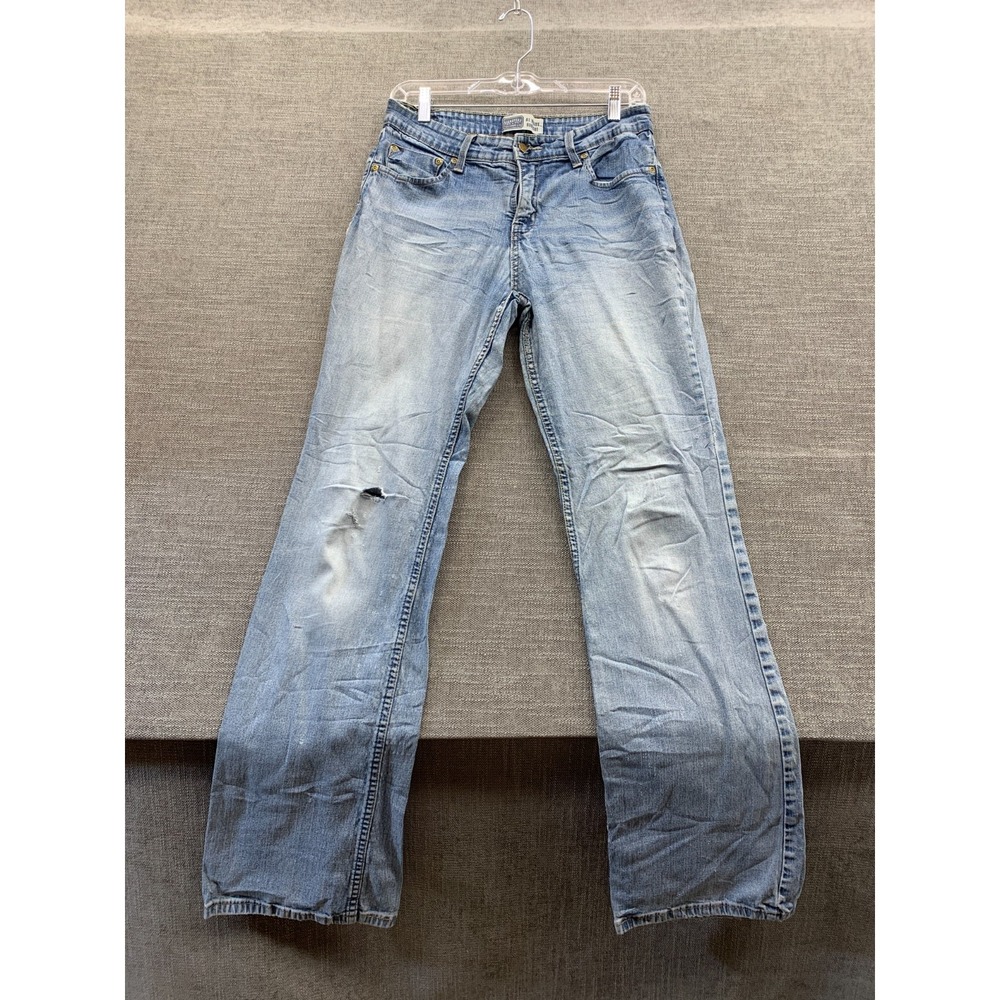 Signature By Levi Strauss & Co Jeans Womens 8 Blue‎ At Waist Bootcut Leg Cotton